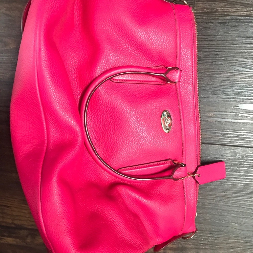 Coach print pink purse